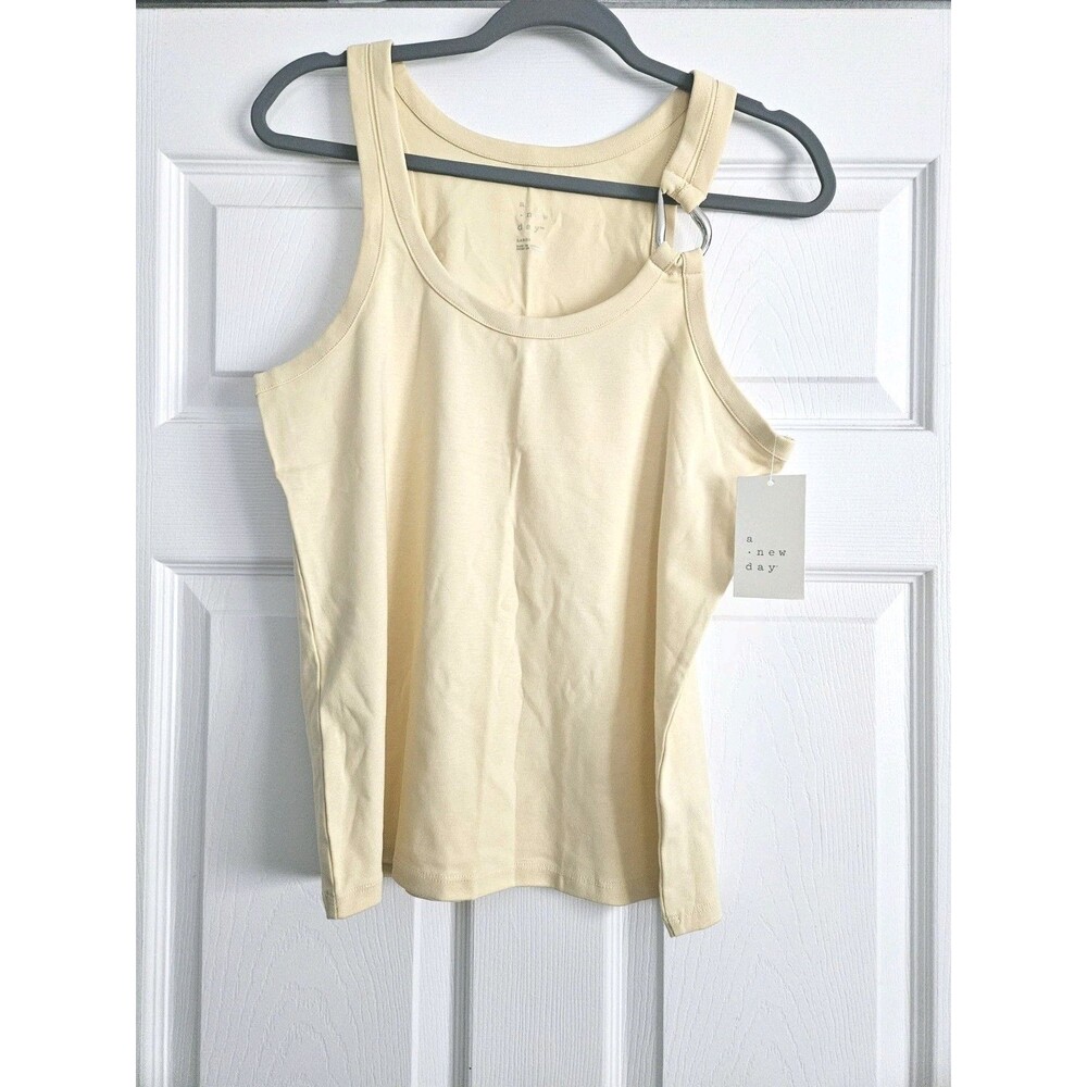 Women's Ivory Tank With Silver Hardware